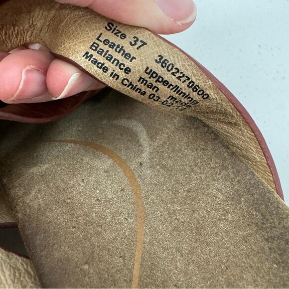 Dansko Brown Leather Strappy Slip On Mule Sandals Womens 6.5 Wood Platform - Picture 8 of 8